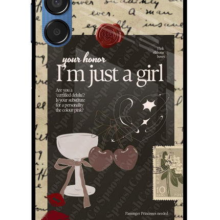 I am just a girl Samsung M15 5G Glass Case