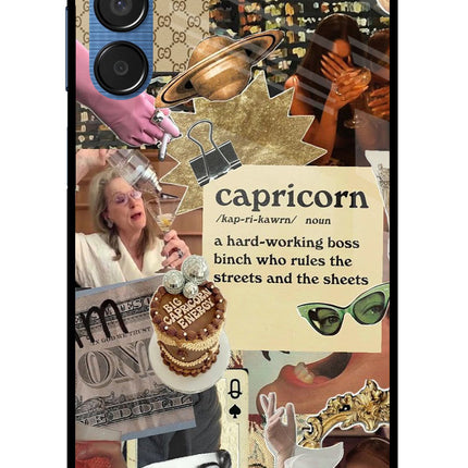 Capricorn Zodiac Samsung M15 5G Glass Case