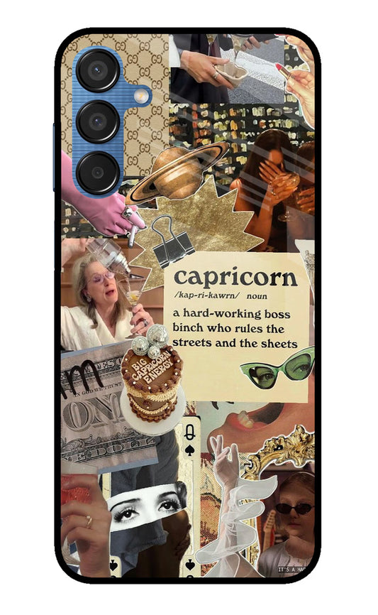 Capricorn Zodiac Samsung M15 5G Glass Case