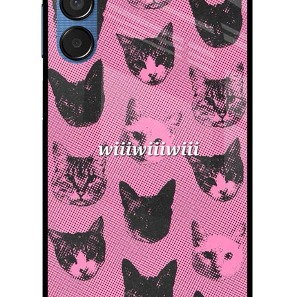 Pink Cats Samsung M15 5G Glass Case