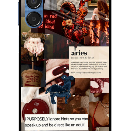 Zodiac Aries Samsung M15 5G Glass Case