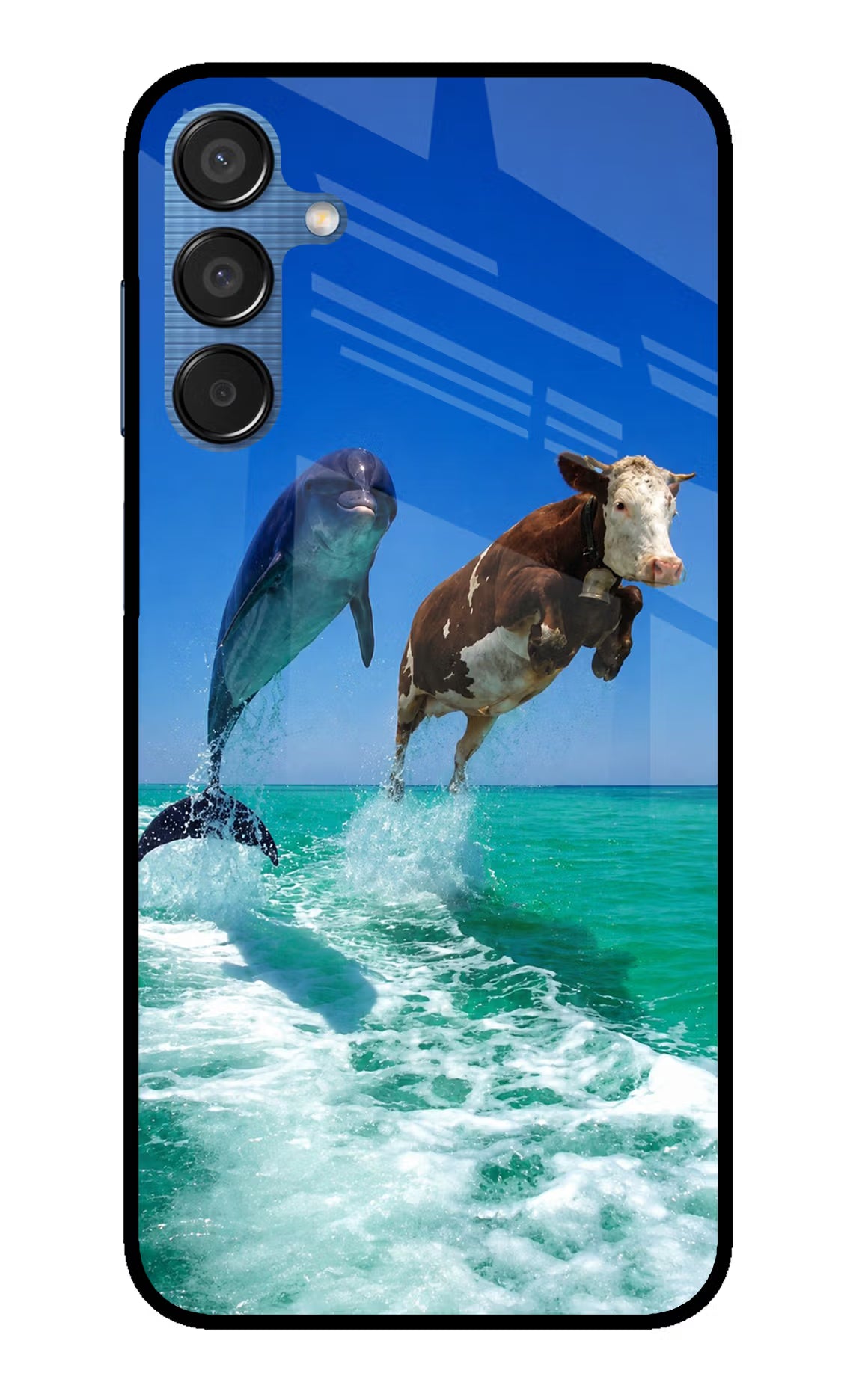 Dolphin vs Cow Samsung M15 5G Glass Case