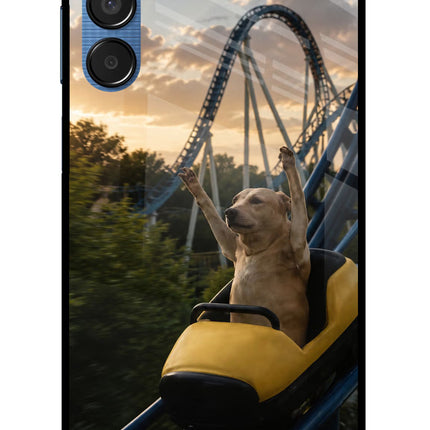 Rollercoaster Dog Samsung M15 5G Glass Case