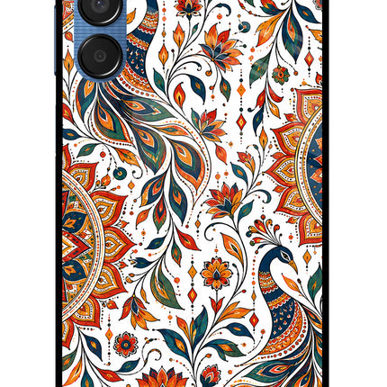 White Mayura Samsung M15 5G Glass Case