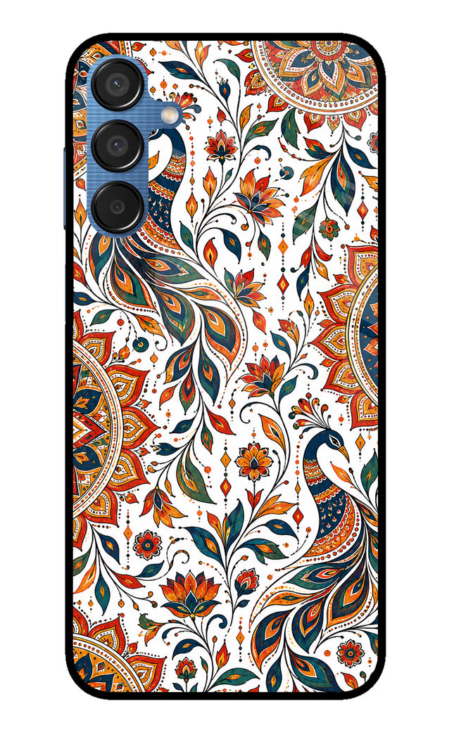 White Mayura Samsung M15 5G Glass Case