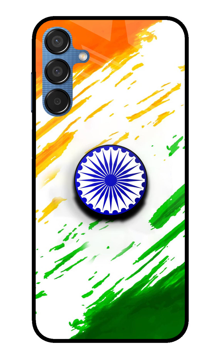 Indian Flag Ashoka Chakra Samsung M15 5G Pop Case, Glass case