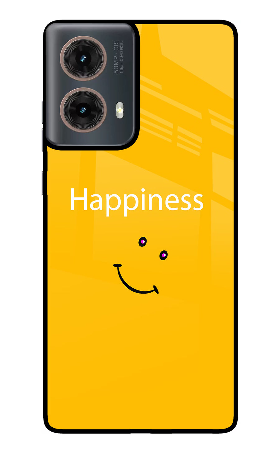 Happiness With Smiley Motorola G85 Back Cover, Metal case