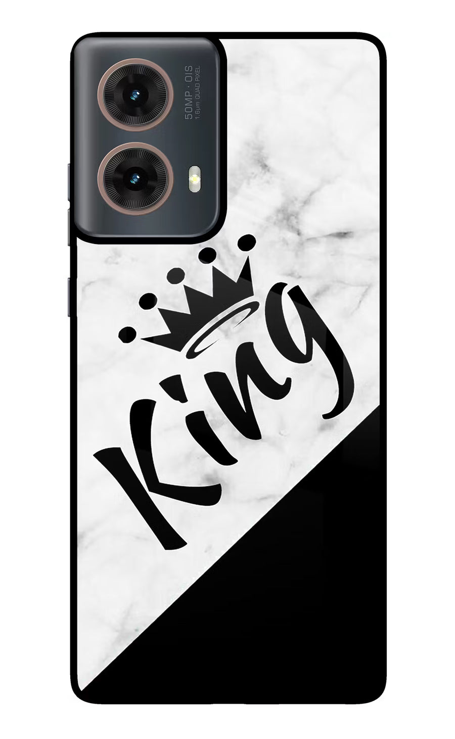 King Motorola G85 Back Cover, Metal case