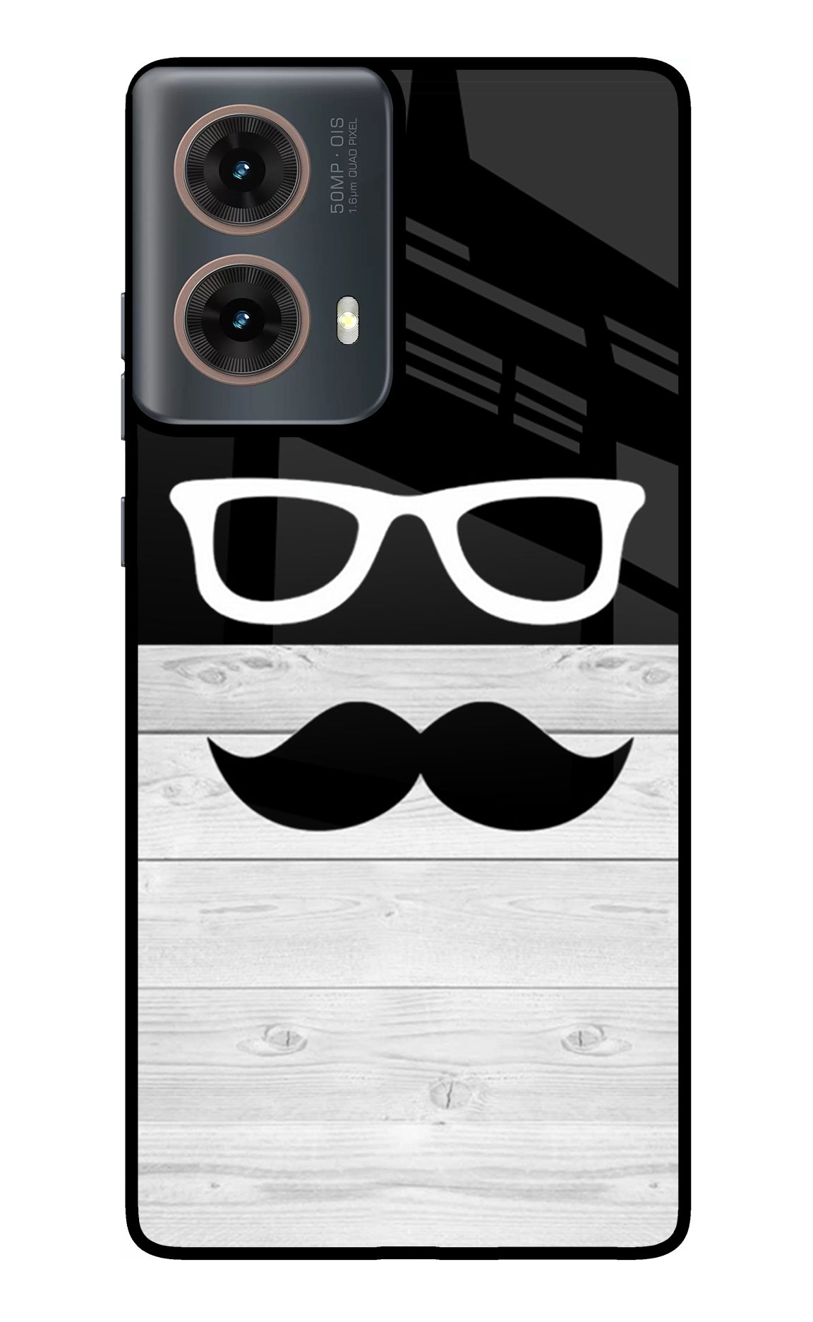 Mustache Motorola G85 Glass Case