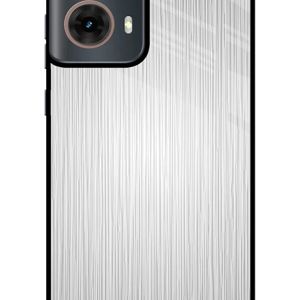 Wooden Grey Texture Motorola G85 Glass Case Back Cover by Casekaro