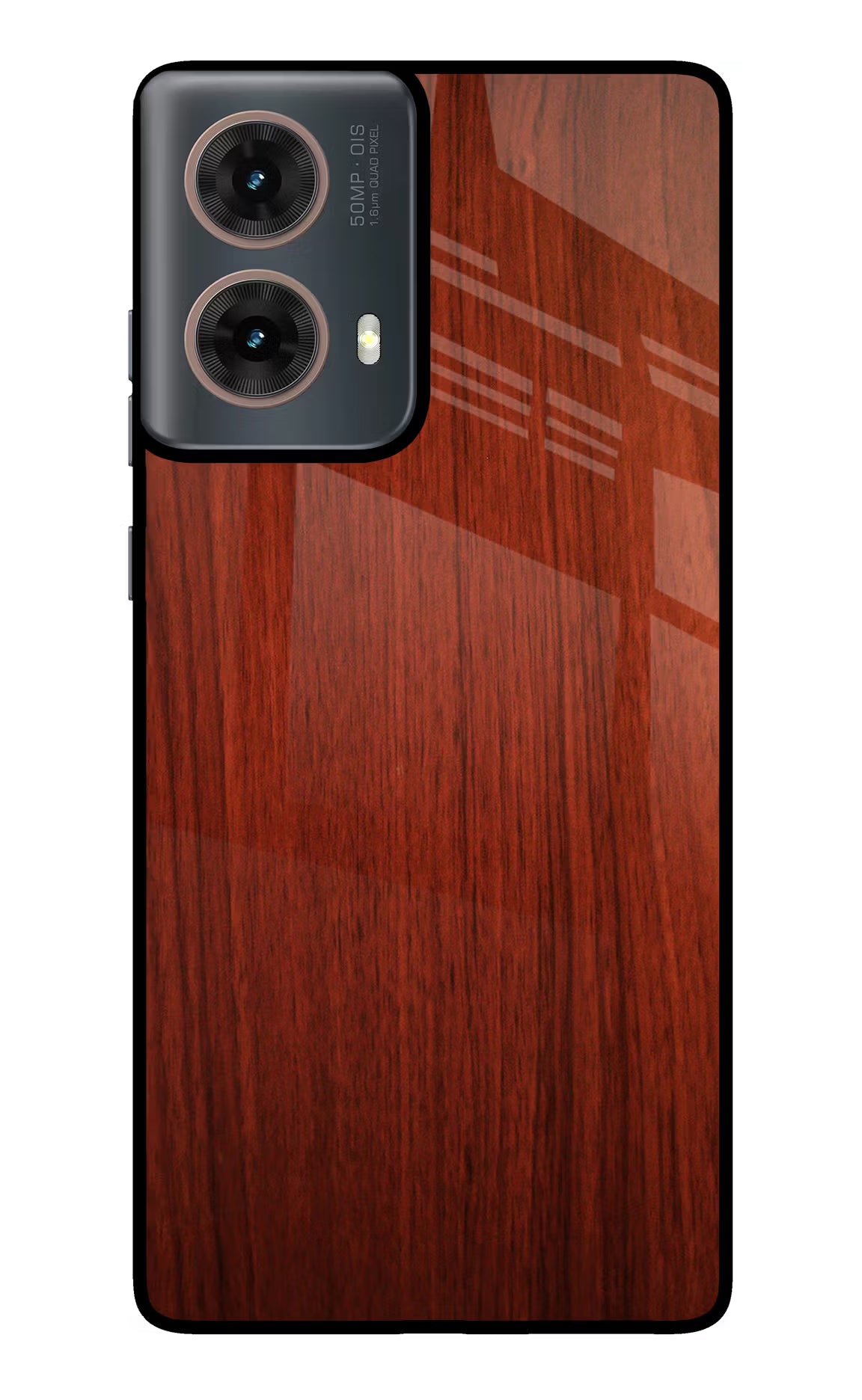 Wooden Plain Pattern Motorola G85 Glass Case Back Cover by Casekaro