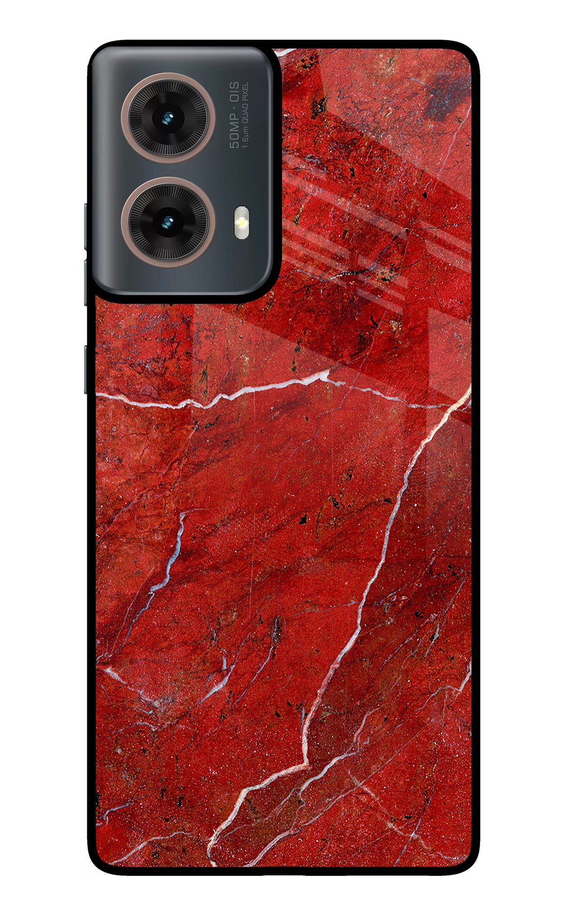 Red Marble Design Motorola G85 Back Cover