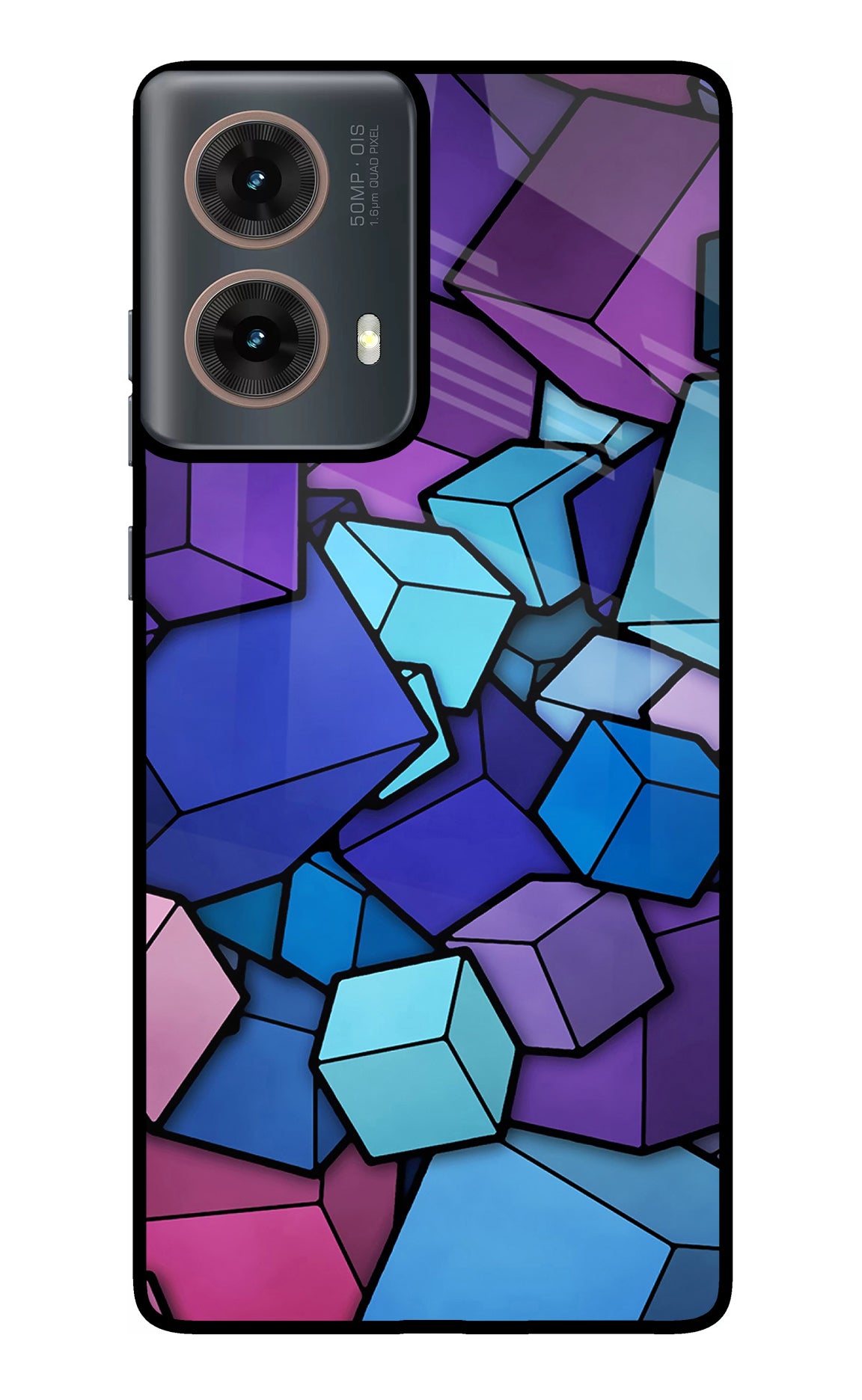 Cubic Abstract Motorola G85 Glass Case