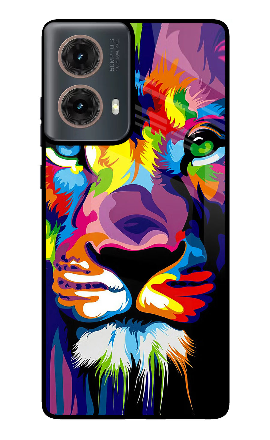 Lion Motorola G85 Back Cover, Metal case