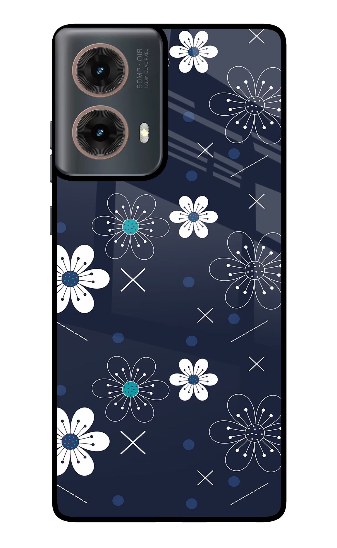 Flowers Motorola G85 Glass Case Back Cover by Casekaro
