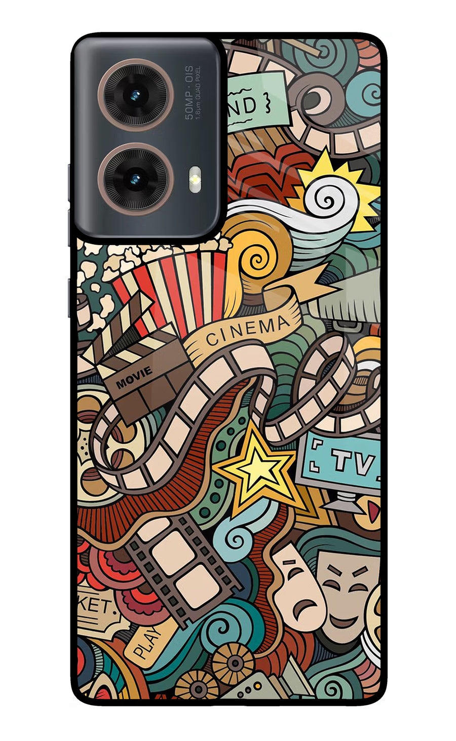 Cinema Abstract Motorola G85 Back Cover, Metal case