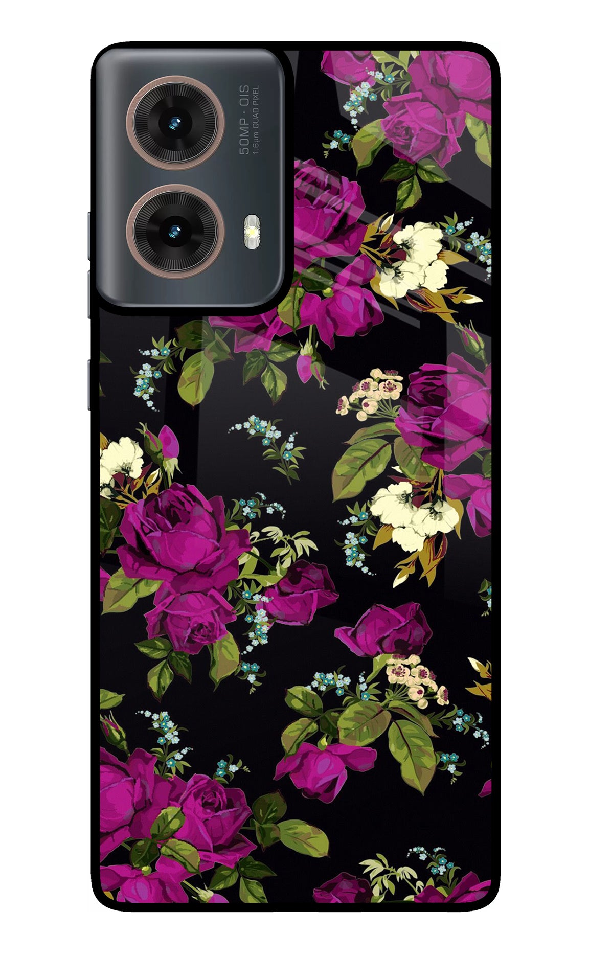 Flowers Motorola G85 Glass Case