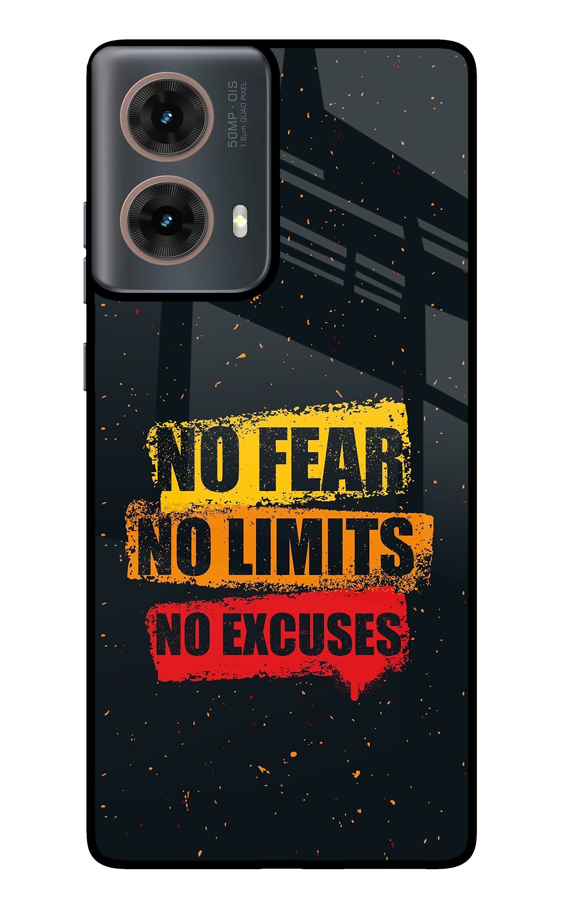 No Fear No Limits No Excuse Motorola G85 Glass Case