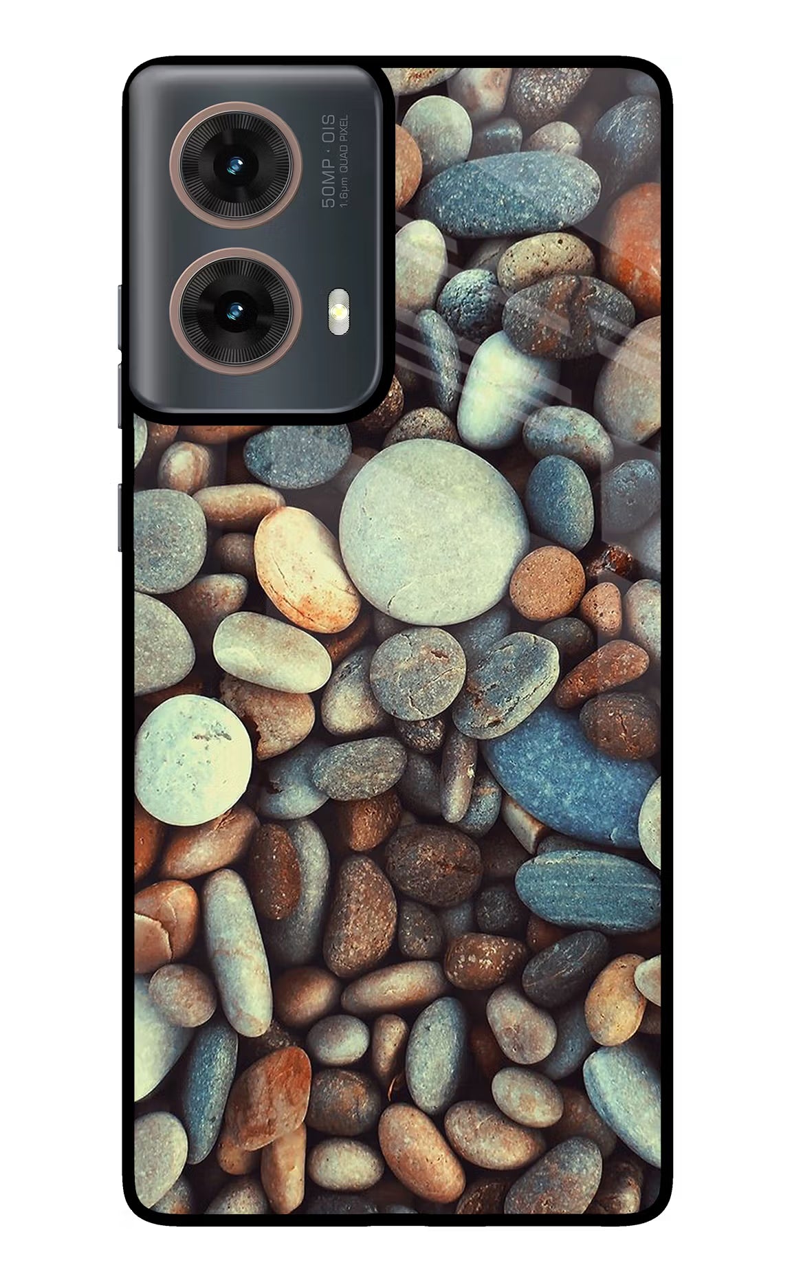 Pebble Motorola G85 Glass Case Back Cover by Casekaro