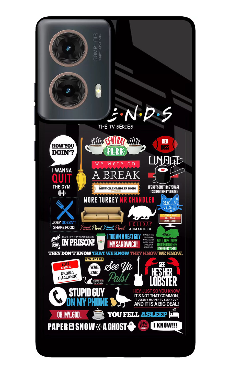 FRIENDS Motorola G85 Back Cover, Metal case