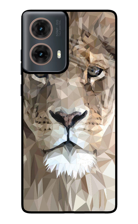 Lion Art Motorola G85 Glass Case