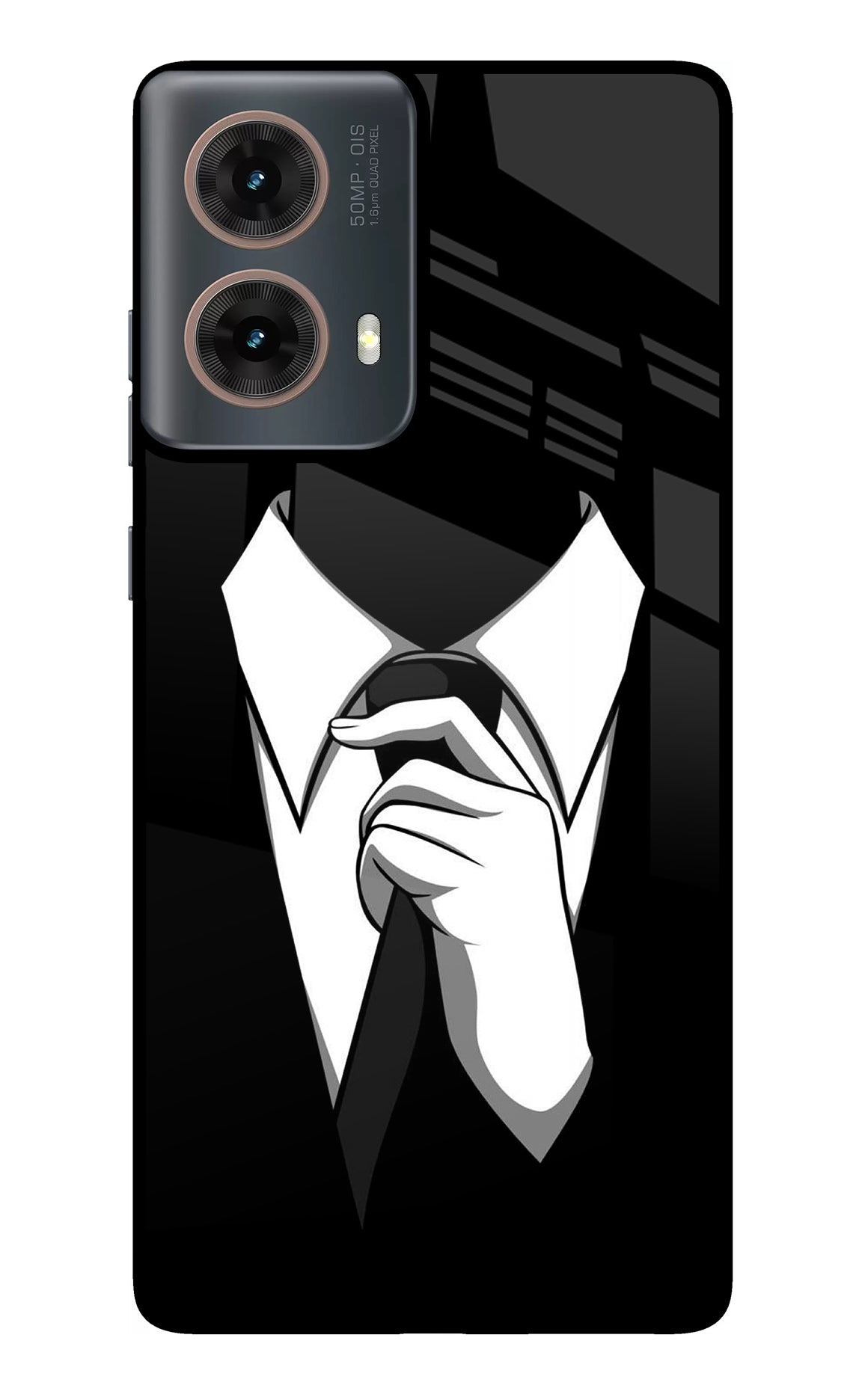 Black Tie Motorola G85 Glass Case