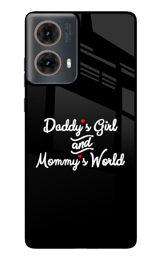 Daddy's Girl and Mommy's World Motorola G85 Glass Case