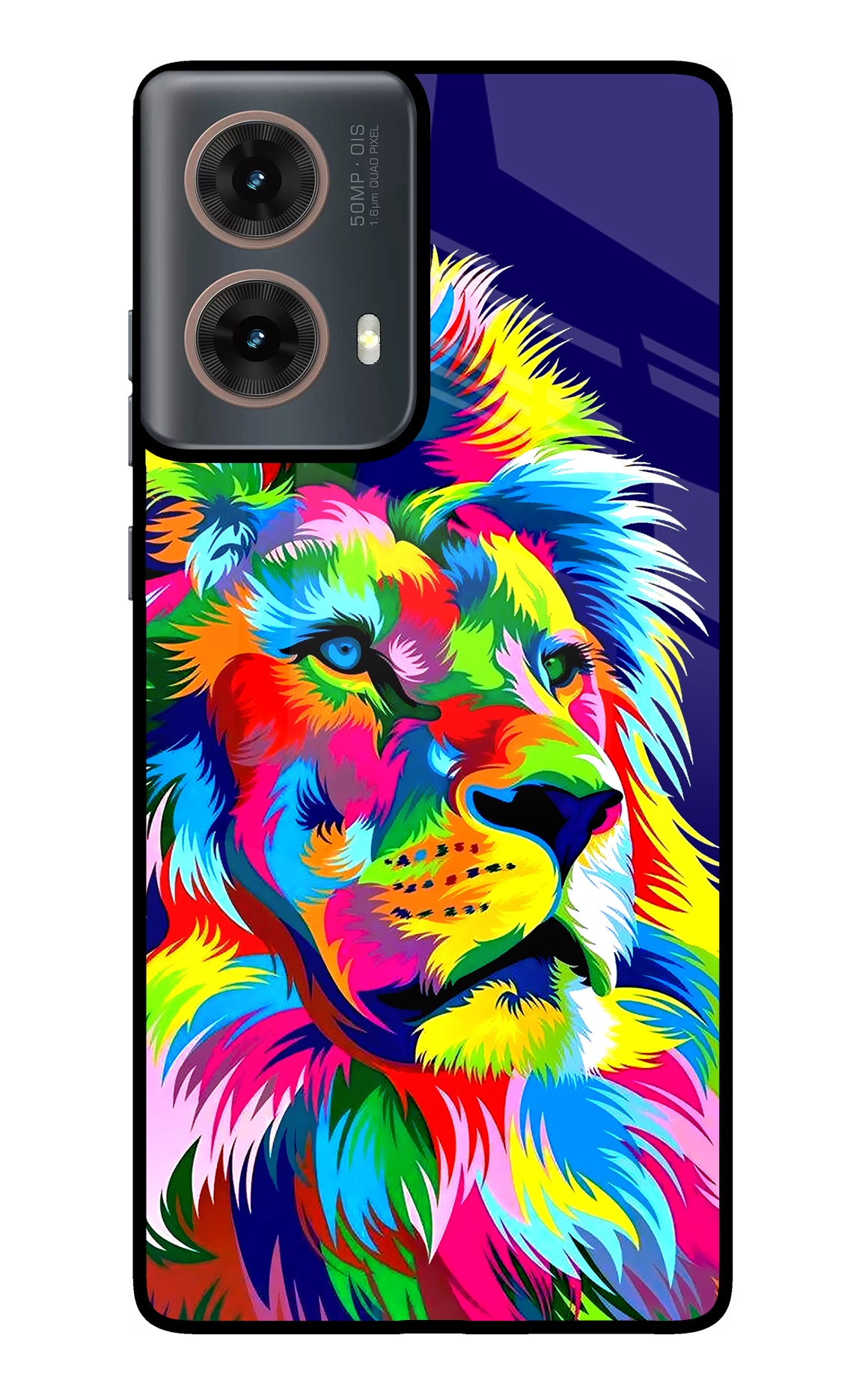 Vector Art Lion Motorola G85 Glass Case