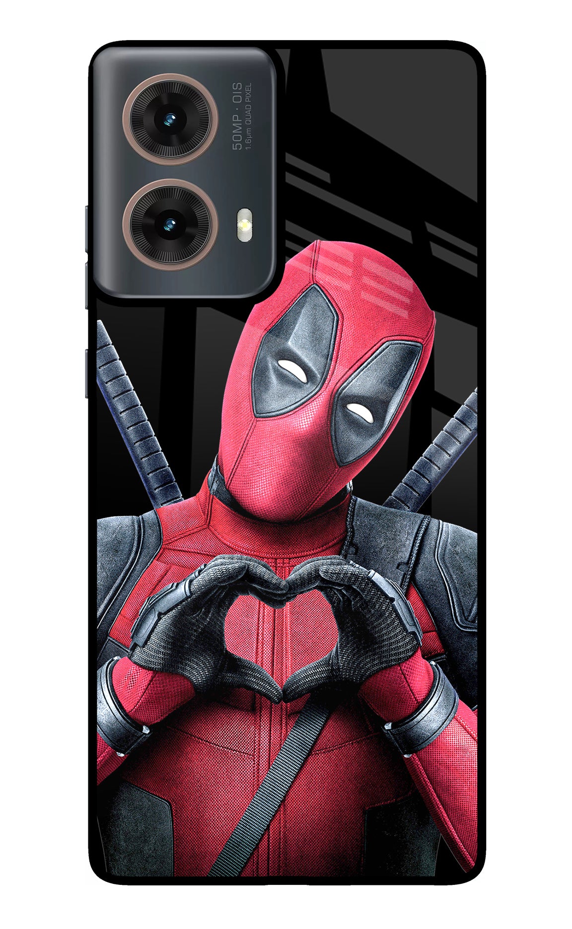 Deadpool Motorola G85 Glass Case