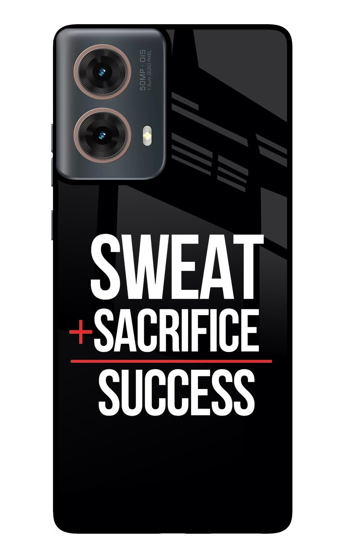 Sweat Sacrifice Success Motorola G85 Glass Case