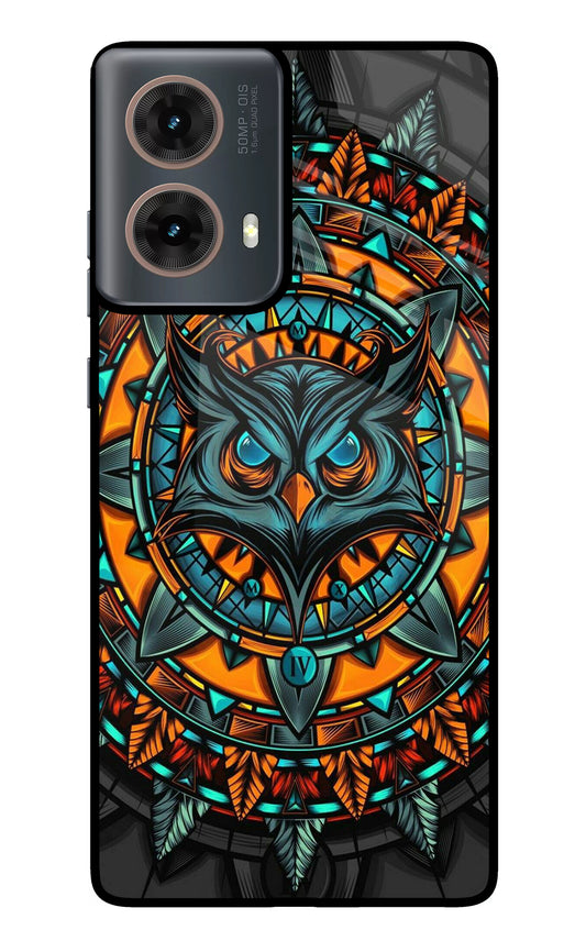 Angry Owl Art Motorola G85 Glass Case