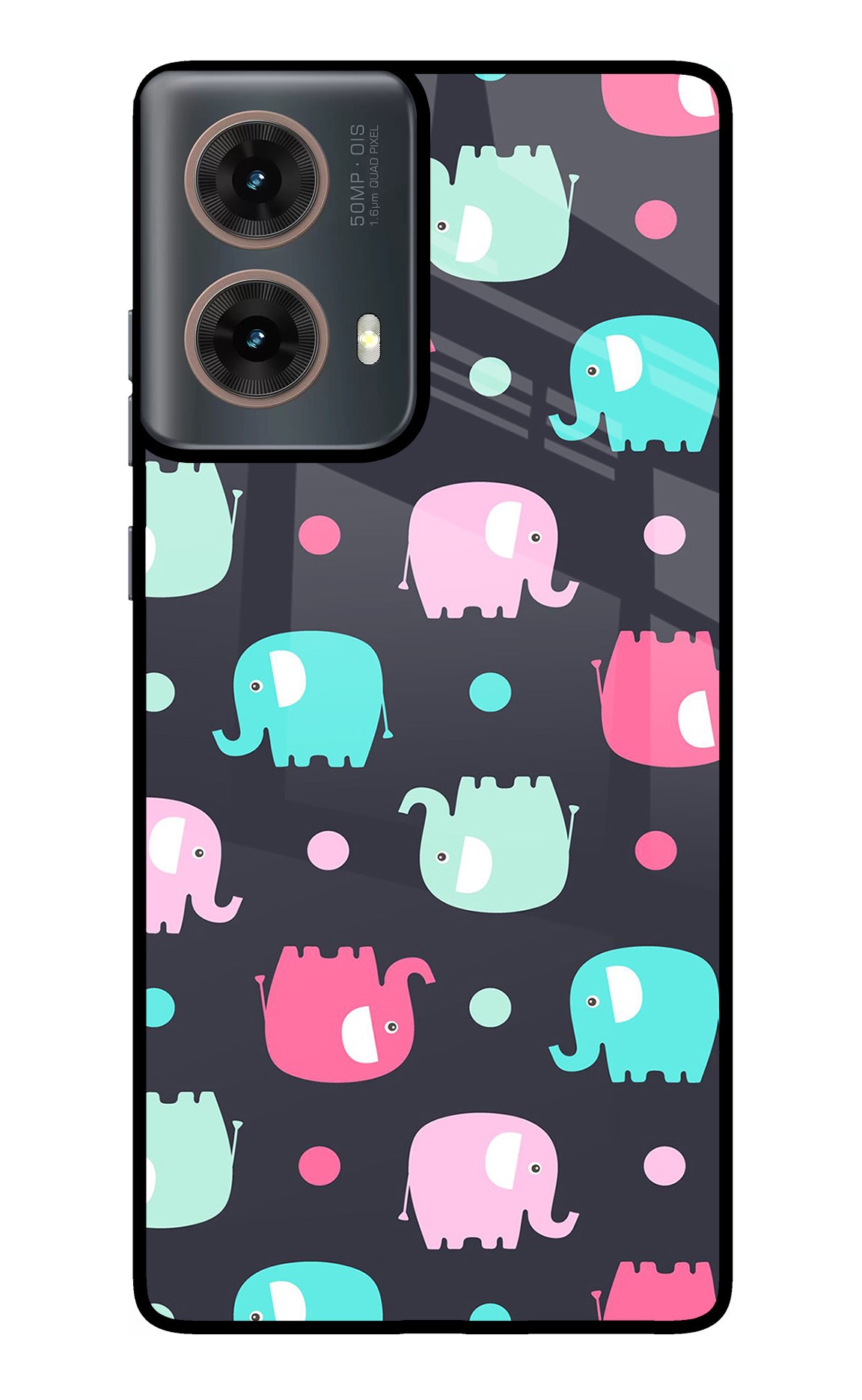 Elephants Motorola G85 Glass Case