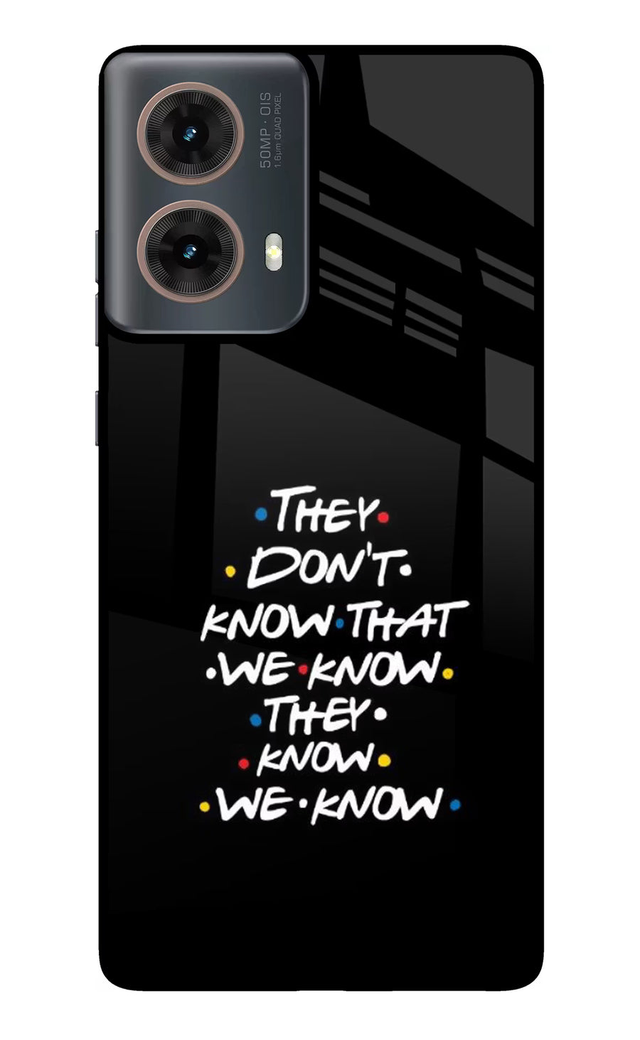 FRIENDS Dialogue Motorola G85 Back Cover, Metal case