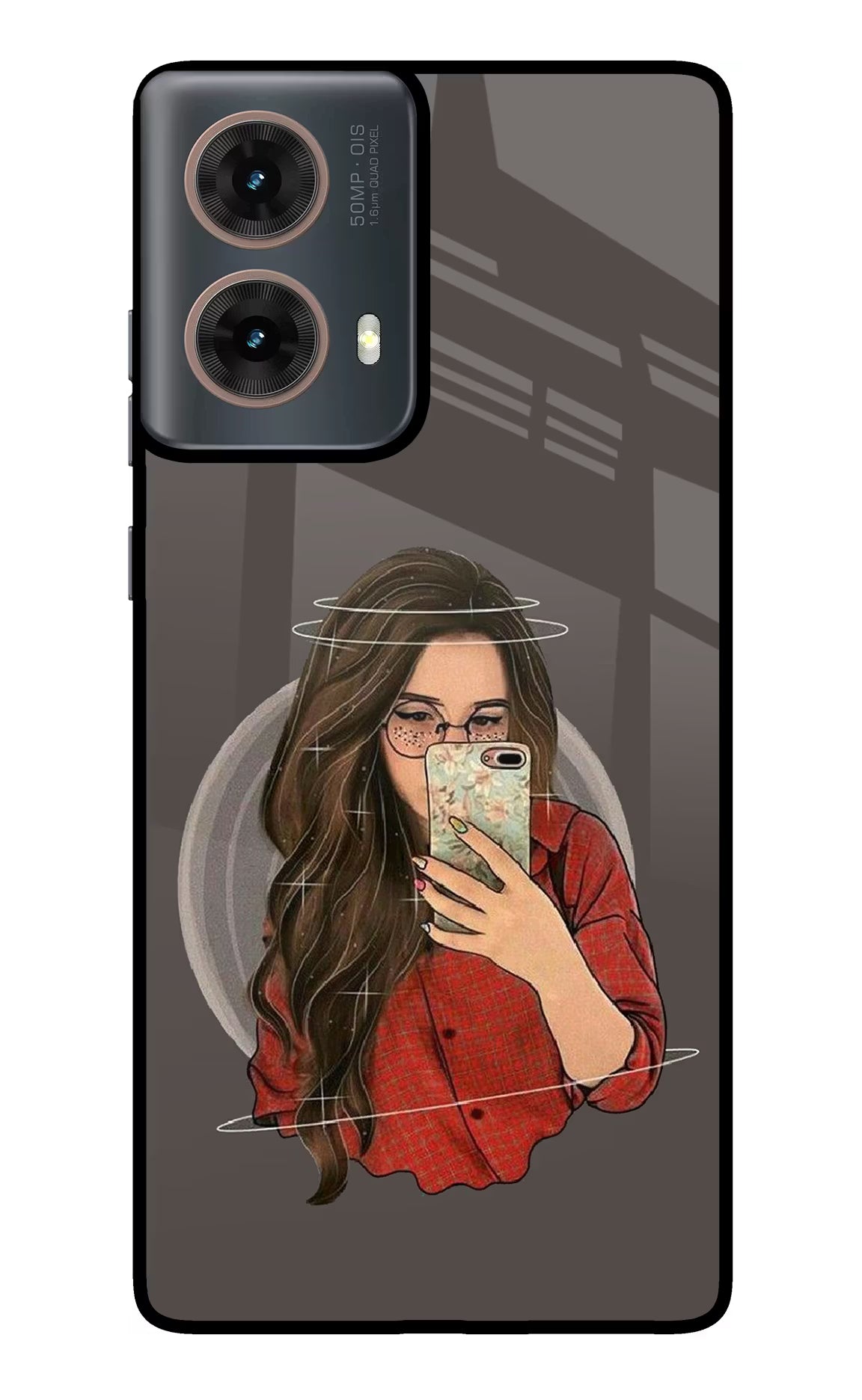 Selfie Queen Motorola G85 Glass Case Back Cover by Casekaro