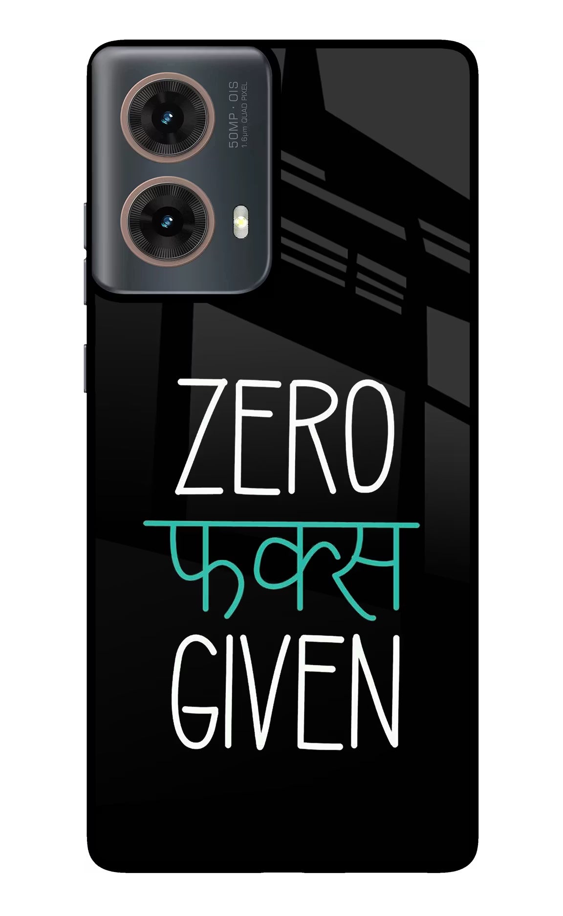Zero Fucks Given Motorola G85 Glass Case Back Cover by Casekaro
