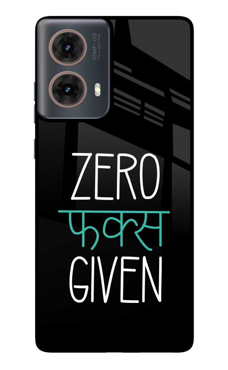 Zero Fucks Given Motorola G85 Back Cover, Metal case