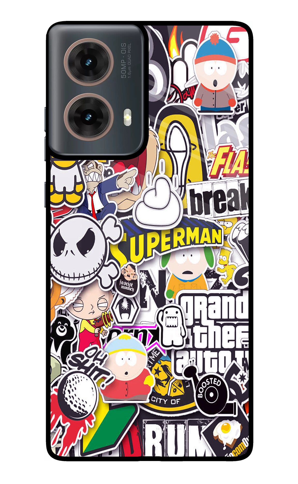 Sticker Bomb Motorola G85 Glass Case