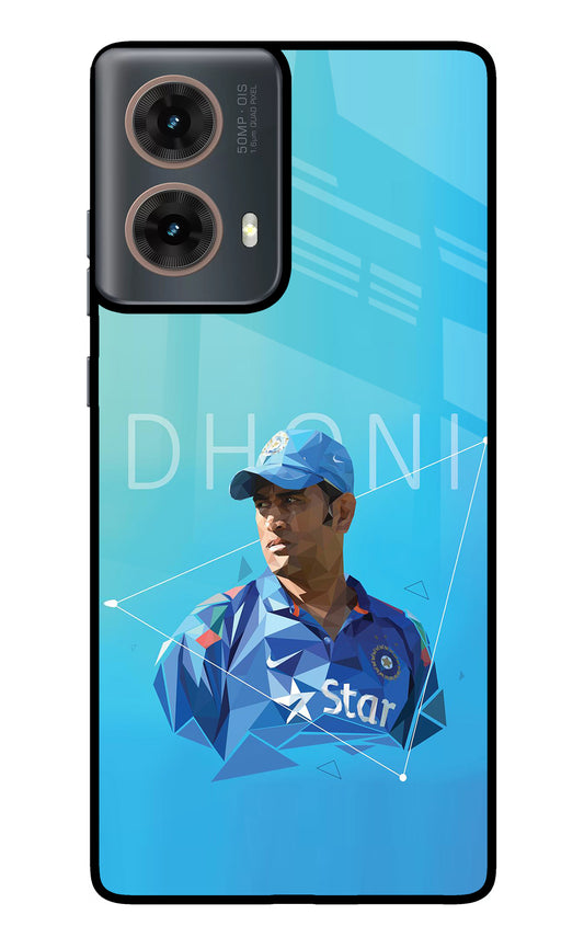 Dhoni Artwork Motorola G85 Glass Case