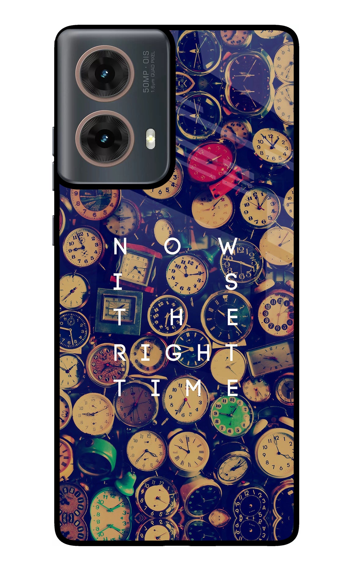 Now is the Right Time Quote Motorola G85 Glass Case