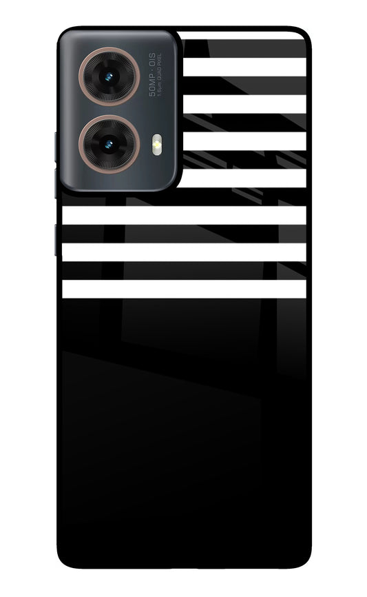 Black and White Print Motorola G85 Glass Case