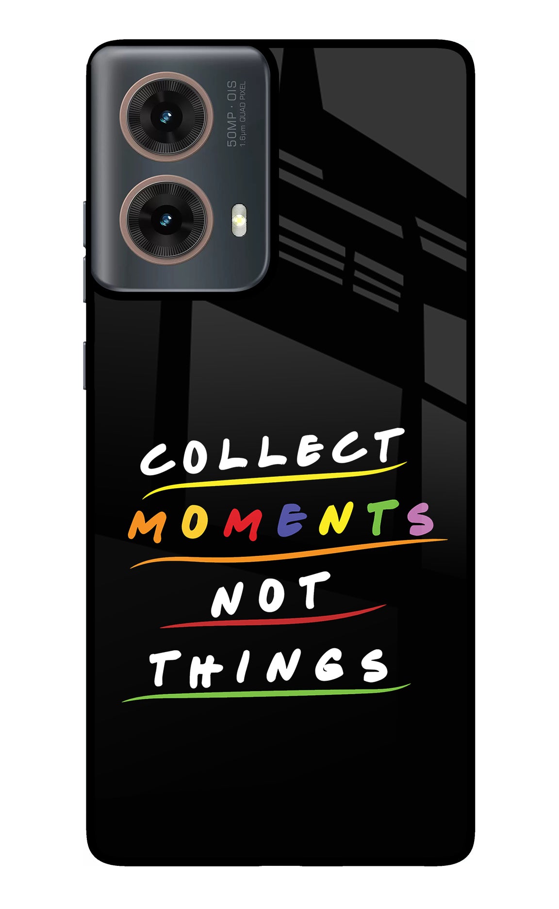 Collect Moments Not Things Motorola G85 Glass Case