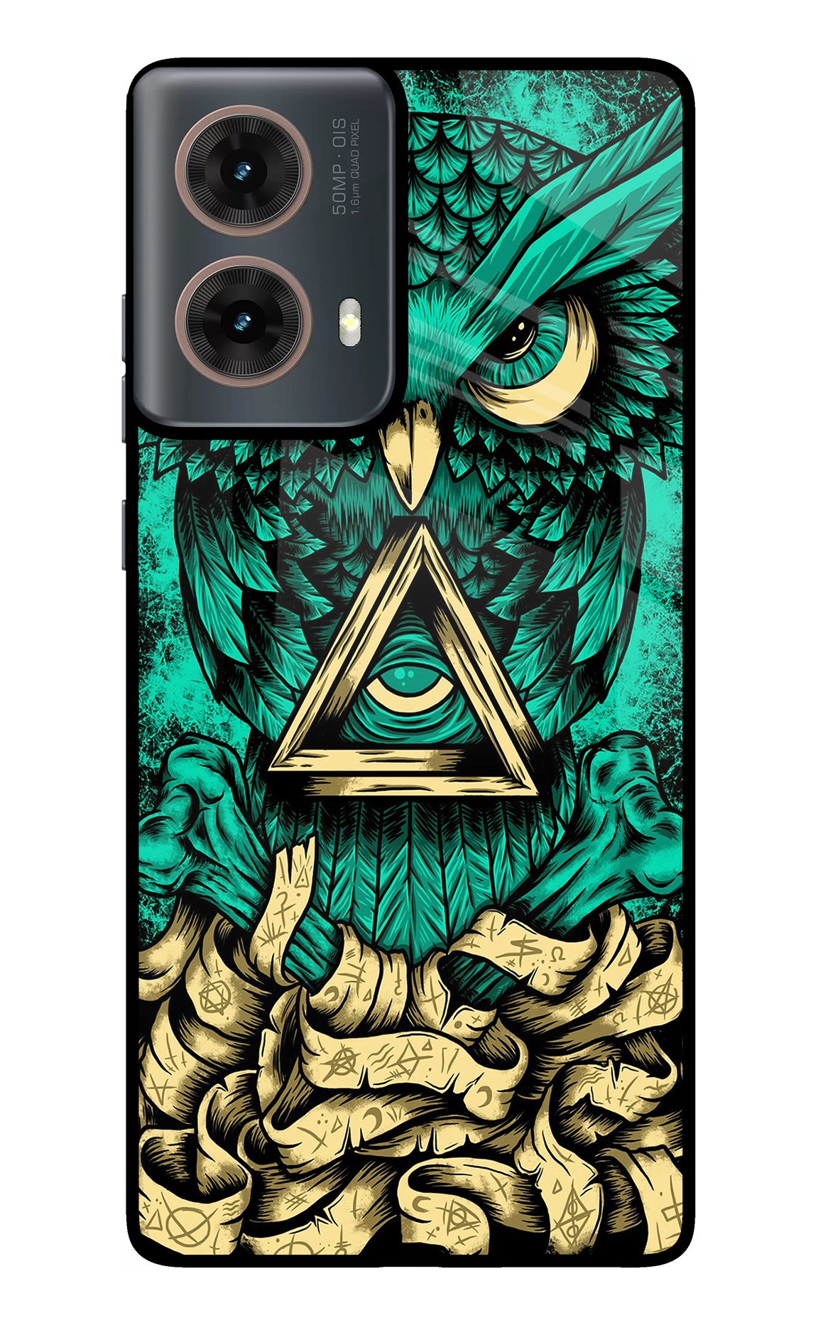 Green Owl Motorola G85 Back Cover