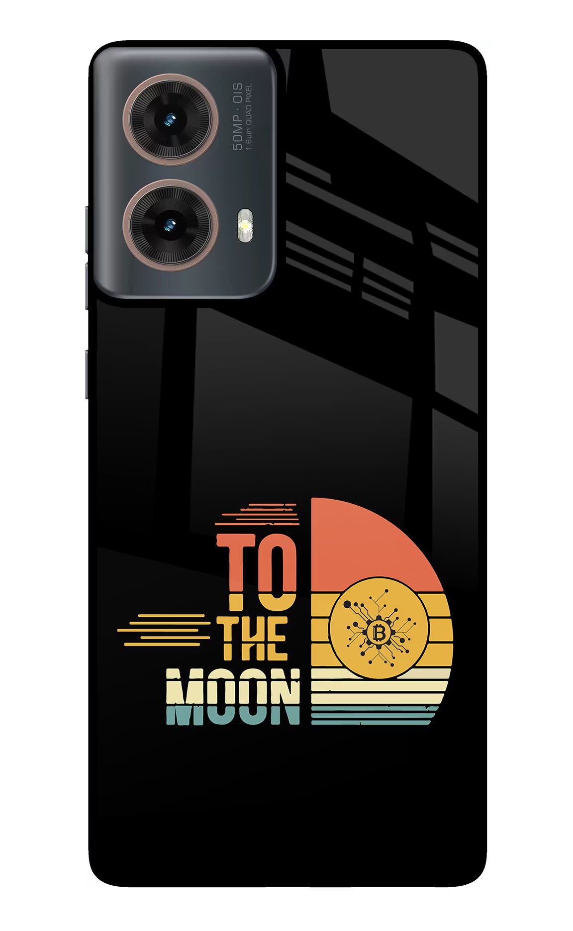 To the Moon Motorola G85 Glass Case Back Cover by Casekaro