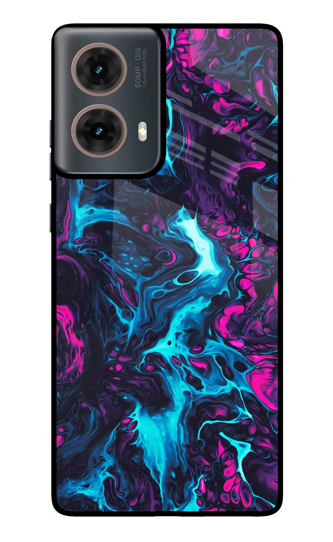 Abstract Motorola G85 Glass Case