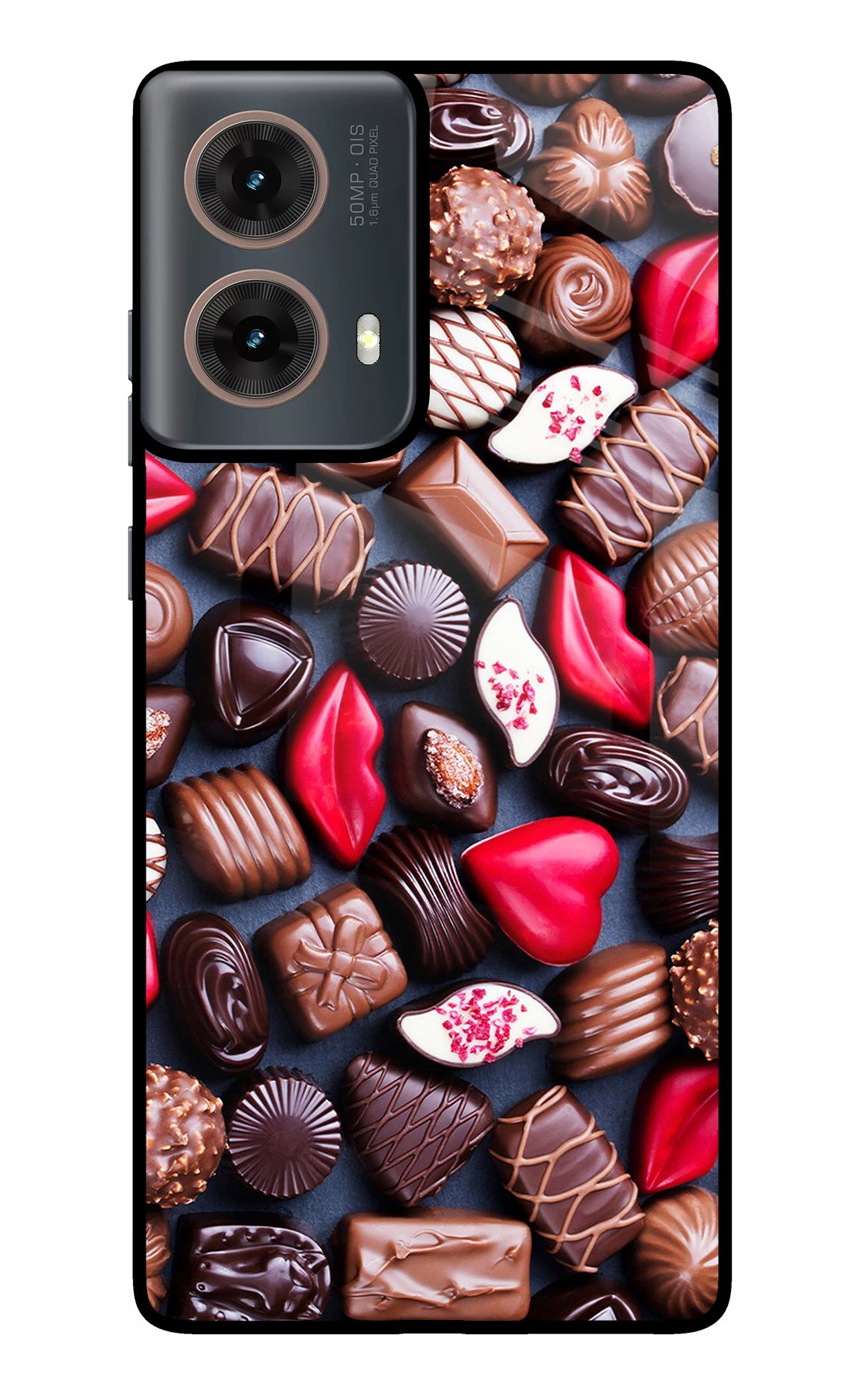 Chocolates Motorola G85 Glass Case