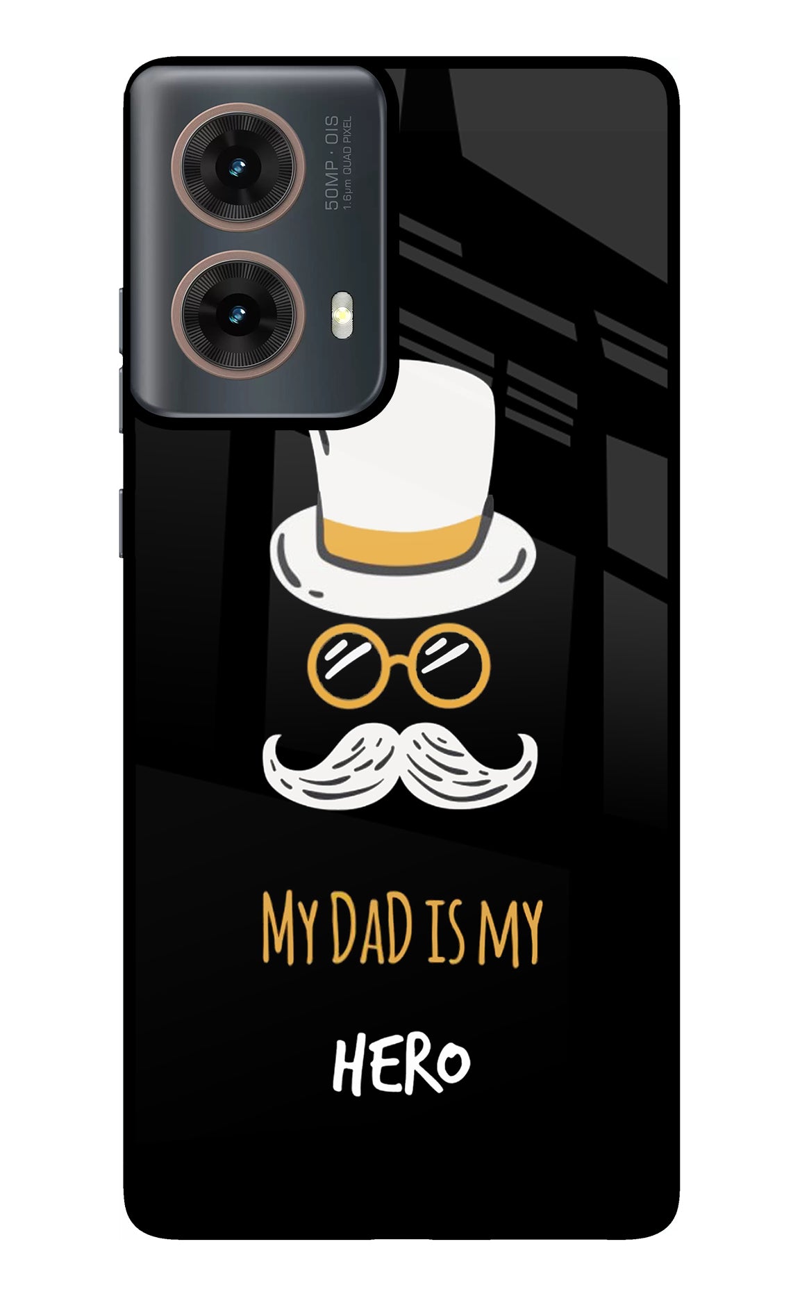 My Dad Is My Hero Motorola G85 Glass Case