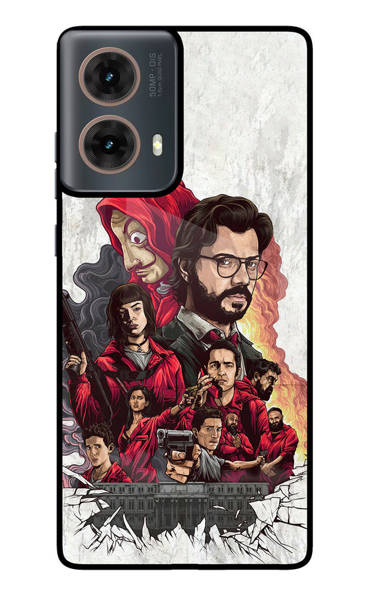 Money Heist Artwork Motorola G85 Glass Case