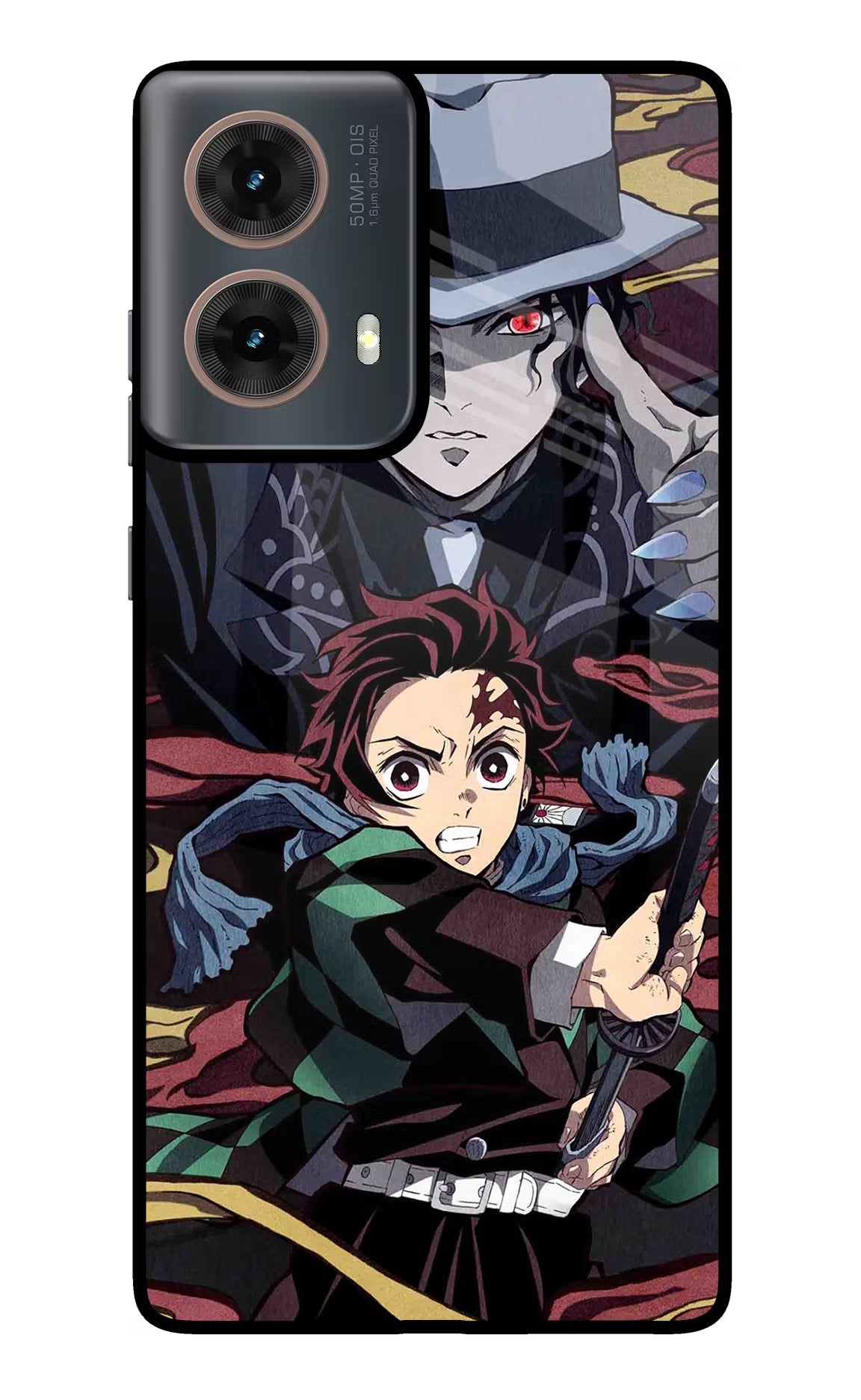 Demon Slayer Motorola G85 Glass Case Back Cover by Casekaro
