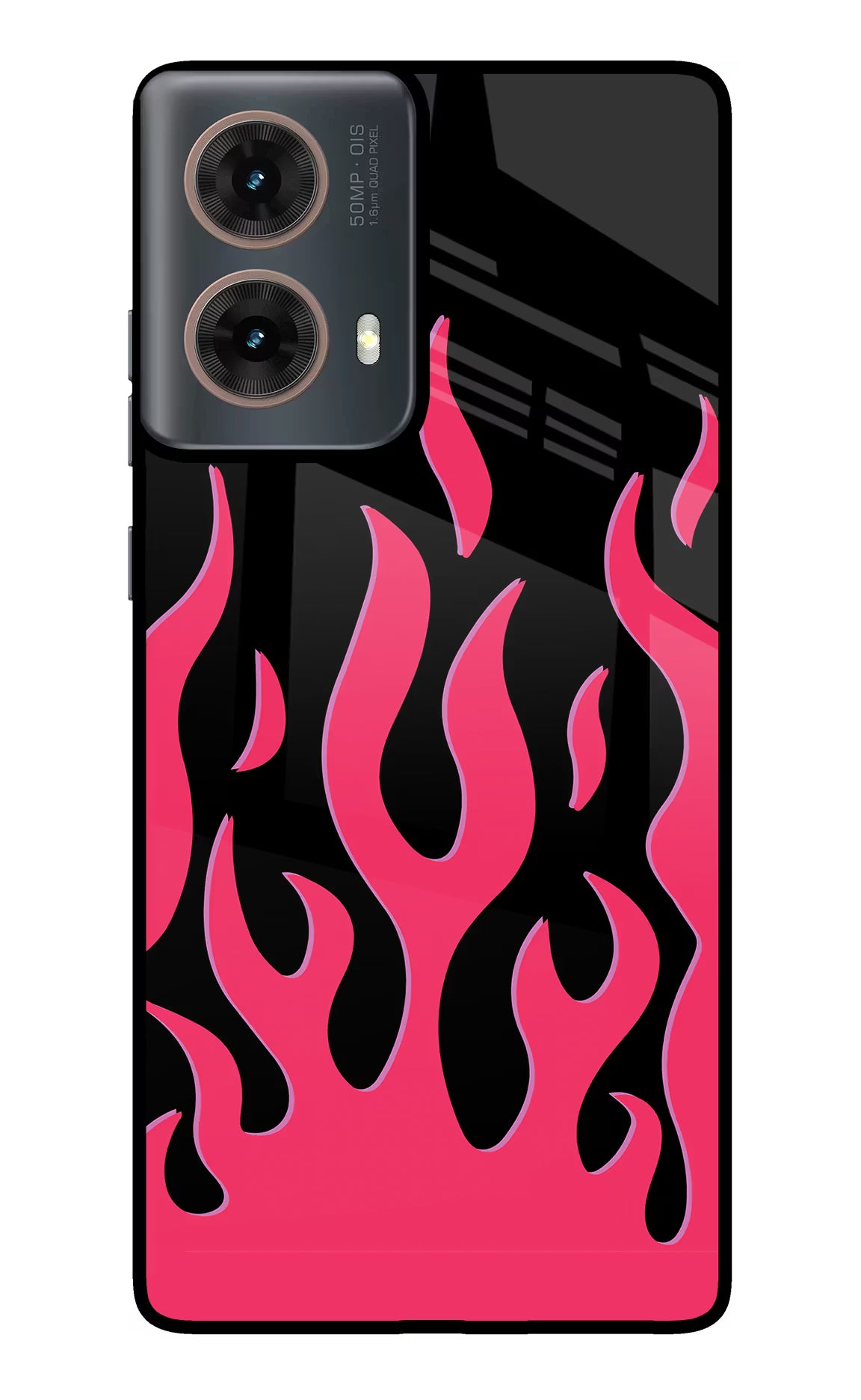 Fire Flames Motorola G85 Glass Case Back Cover by Casekaro