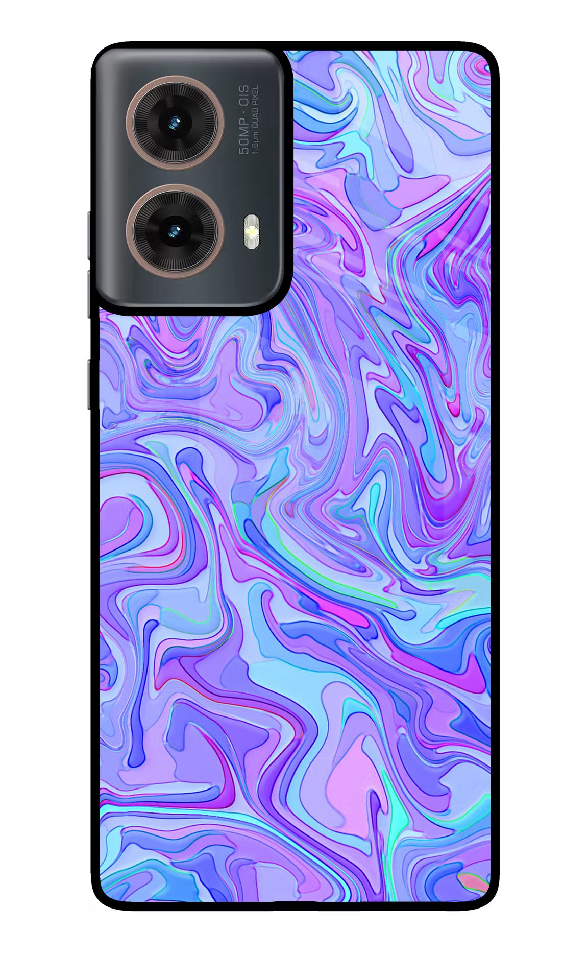 Glitter Motorola G85 Glass Case Back Cover by Casekaro